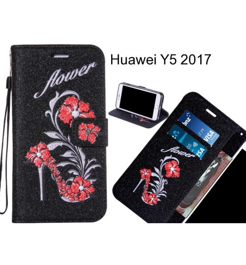 Huawei Y5 2017  case Fashion Beauty Leather Flip Wallet Case