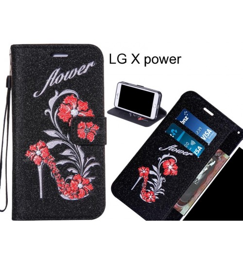 LG X power  case Fashion Beauty Leather Flip Wallet Case