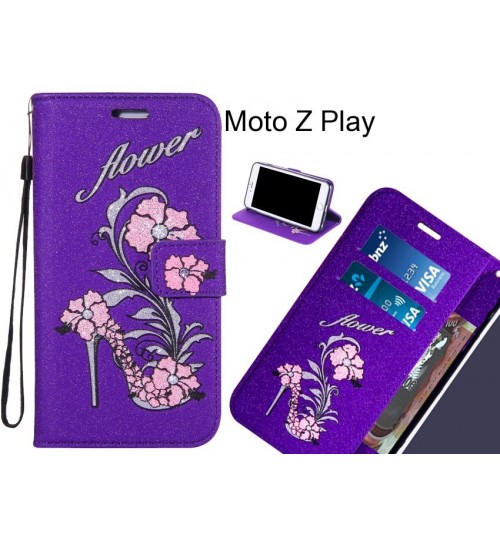 Moto Z Play  case Fashion Beauty Leather Flip Wallet Case