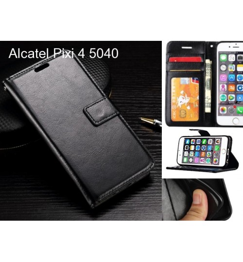 Alcatel Pixi 4 5040 case Fine leather wallet case