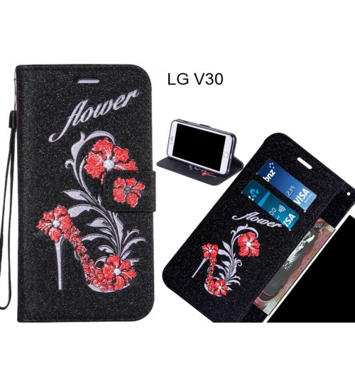 LG V30 case Fashion Beauty Leather Flip Wallet Case