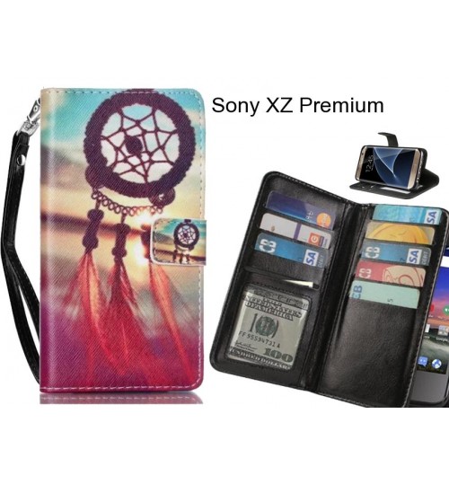 Sony XZ Premium case Multifunction wallet leather case