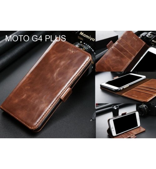 MOTO G4 PLUS case executive leather wallet case