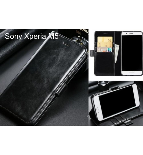 Sony Xperia M5 case executive leather wallet case