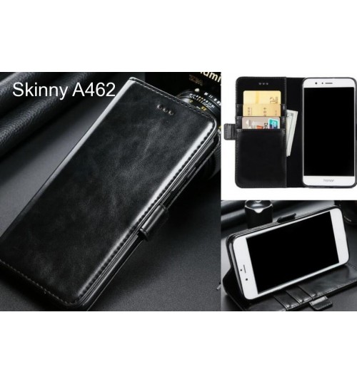 Skinny A462 Case Executive Leather Wallet Case - Black