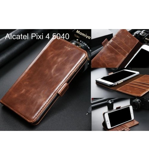 Alcatel Pixi 4 5040 case executive leather wallet case