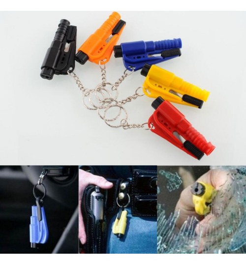 Car Emergency Hammer Belt Window Breaker Key whistle rescue Tool