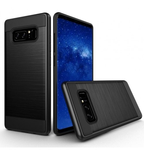 Galaxy Note 8 case impact proof hybrid case brushed