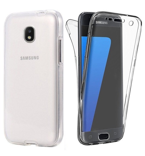 Galaxy J3 PRO 2017 case 2 piece transparent full body protector case