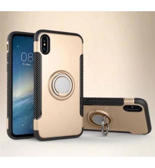 Iphone X   Case Heavy Duty Ring Rotate Kickstand Case Cover