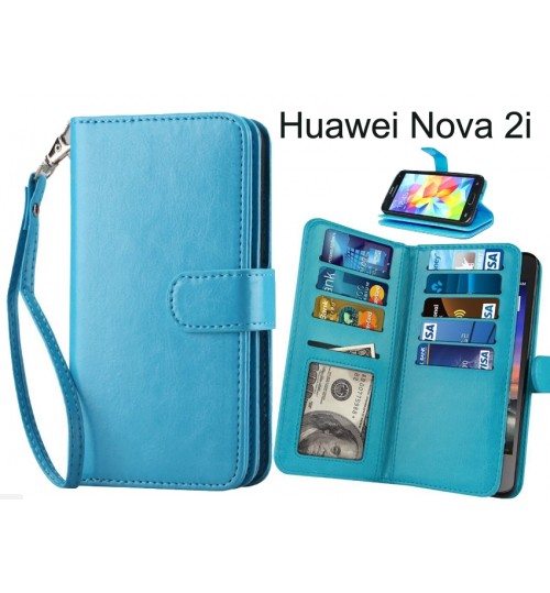 Huawei Nova 2i case Double Wallet leather case 9 Card Slots