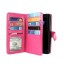 Huawei Nova 2i Case Double Wallet Leather Case 9 Card Slots - Hot Pink