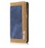 Huawei Nova 2i  Case Contrast Denim Folio Wallet Case Magnetic Closure - Blue