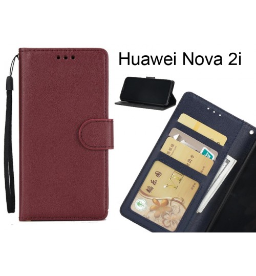 Huawei Nova 2i case Silk Texture Leather Wallet Case