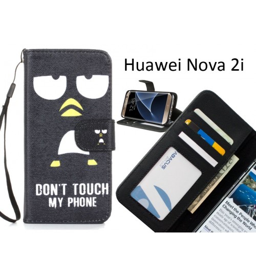 Huawei Nova 2i  case 3 card leather wallet case printed ID