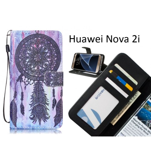 Huawei Nova 2i  case 3 card leather wallet case printed ID