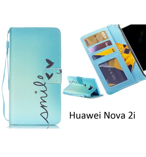 Huawei Nova 2i  case 3 card leather wallet case printed ID