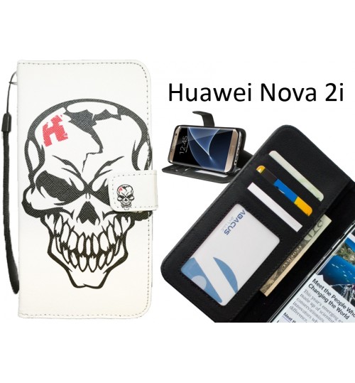 Huawei Nova 2i case 3 card leather wallet case printed ID