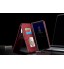 Huawei Nova 2i  Case Retro Flannelette Leather Case Multi Cards Zipper - Red