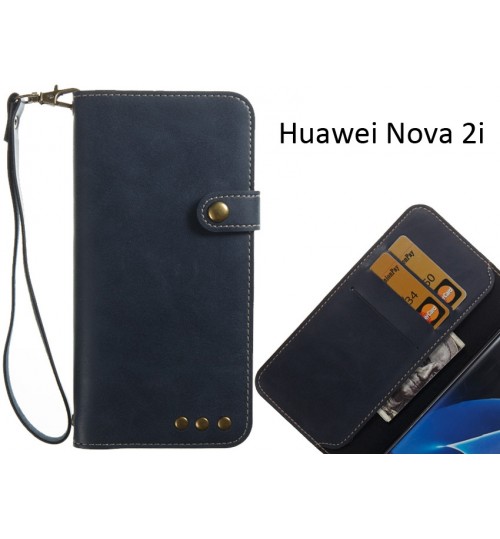 Huawei Nova 2i case fine leather wallet flip case