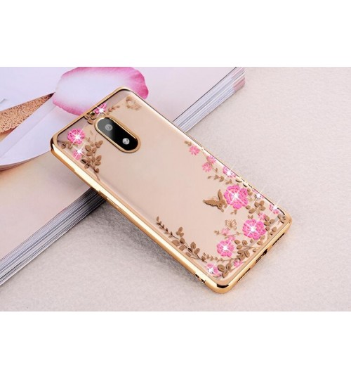 Nokia 6 case soft gel tpu case luxury bling shiny floral case