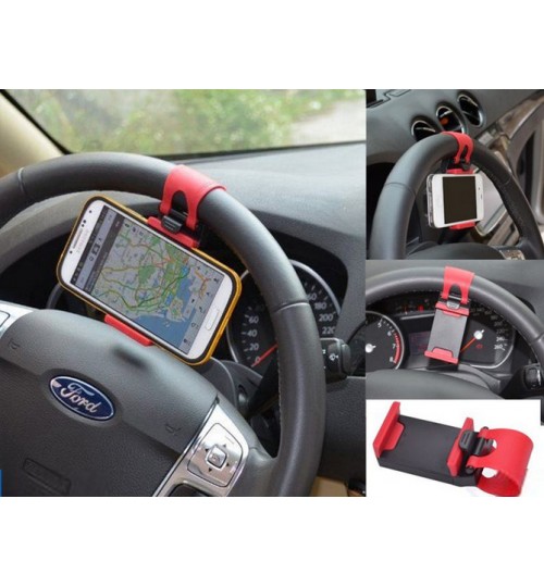 Universal Mobile Car Steering Wheel Mount Holder