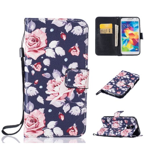 Samsung Galaxy S5 case wallet leather case printed