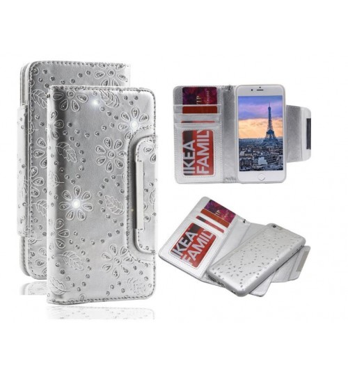 iphone 6 6s plus bling leather wallet case detachable