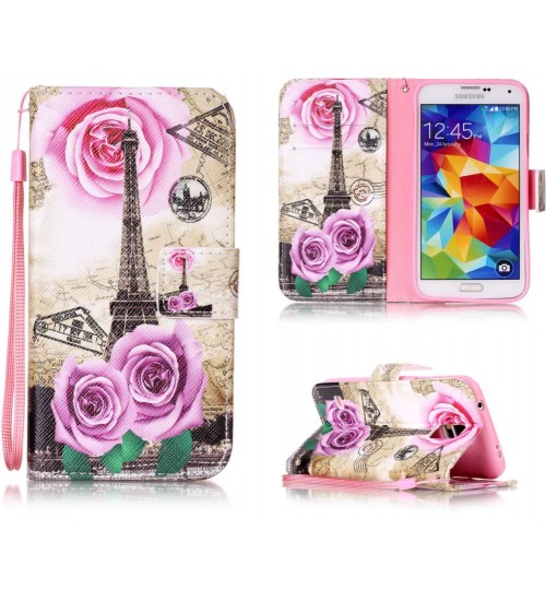 Galaxy S5 case wallet leather case printed