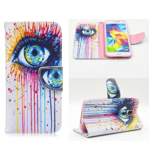 Galaxy S5 case wallet leather case printed