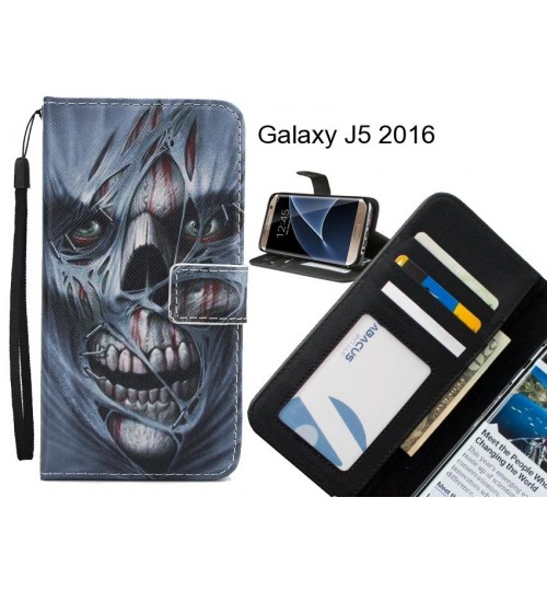 Galaxy J5 2016 case 3 card leather wallet case printed ID