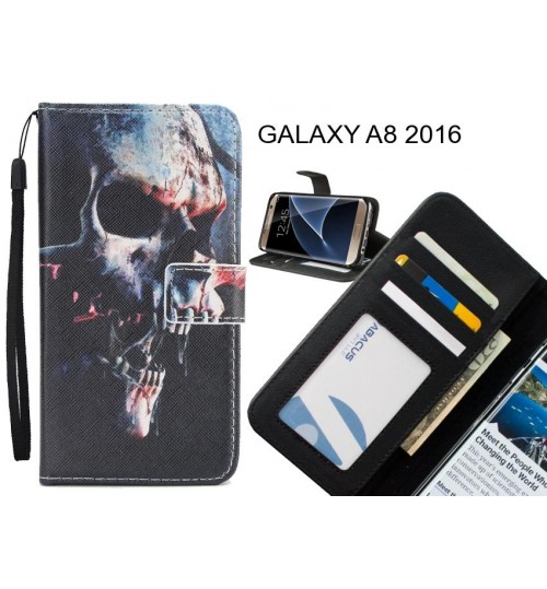 GALAXY A8 2016 case 3 card leather wallet case printed ID