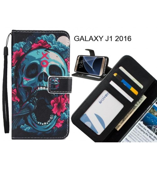 GALAXY J1 2016 case 3 card leather wallet case printed ID