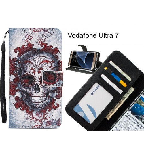 Vodafone Ultra 7 case 3 card leather wallet case printed ID