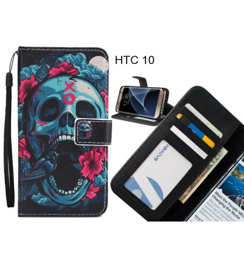 HTC 10 case 3 card leather wallet case printed ID