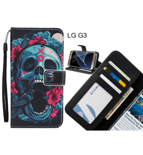 LG G3 case 3 card leather wallet case printed ID