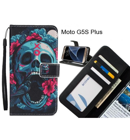 Moto G5S Plus case 3 card leather wallet case printed ID