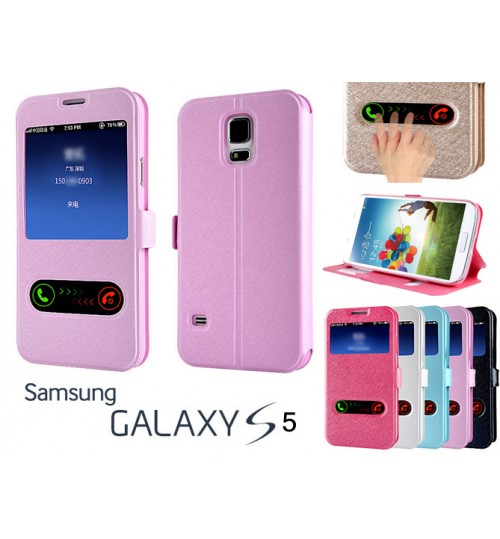 Samsung Galaxy S5 case luxury view window case