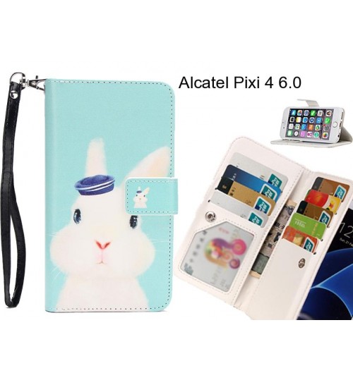 Alcatel Pixi 4 6.0 case Multifunction wallet leather case