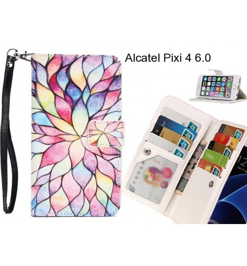 Alcatel Pixi 4 6.0 case Multifunction wallet leather case