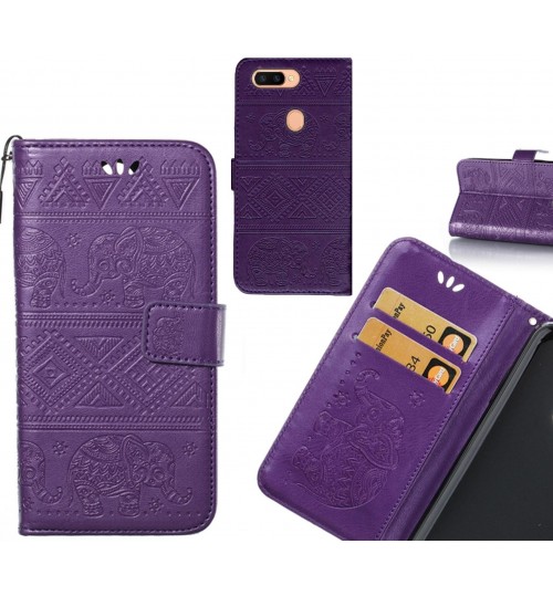 Oppo R11s PLUS case Wallet Leather flip case Embossed Elephant Pattern