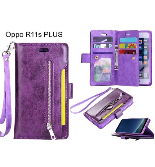 Oppo R11s PLUS case 10 cards slots wallet leather case with zip