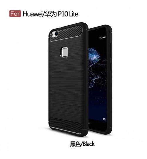 Huawei P10 lite case impact proof rugged case with carbon fiber