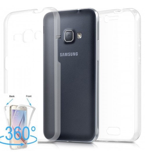 Galaxy J3 2016  case 2 piece transparent full body protector case