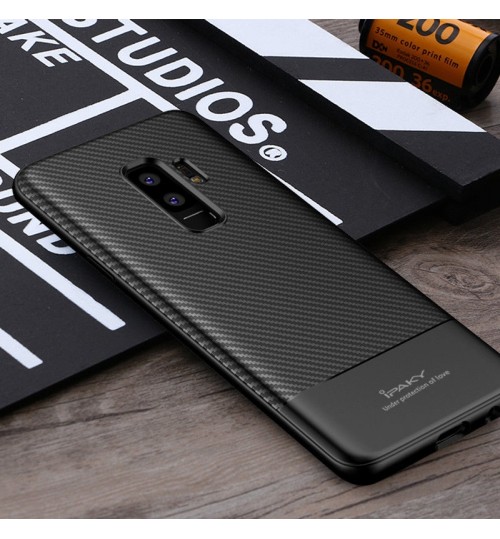 Galaxy S9 case Shockproof Carbon Fiber TPU Cover ca