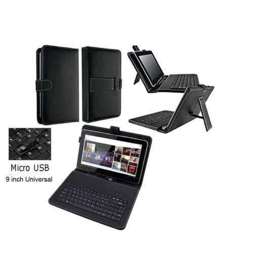 9 inch universal tablet case with keyboard+Gifts