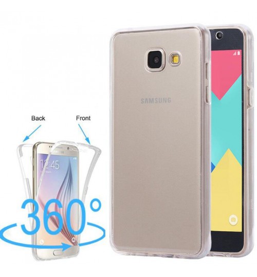 Galaxy A5 2017 2 piece transparent full body protector case