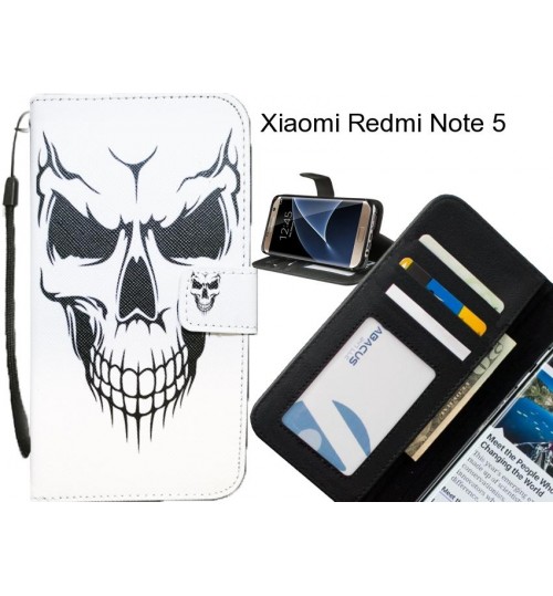 Xiaomi Redmi Note 5 case 3 card leather wallet case printed ID