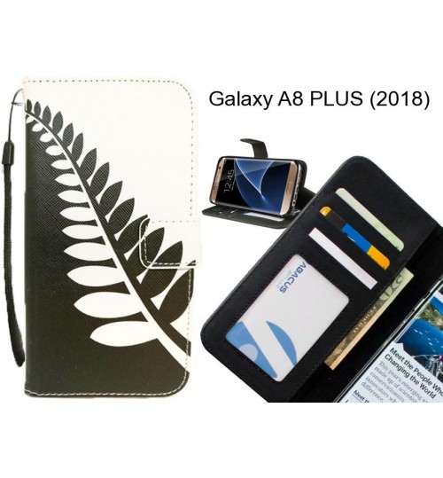 Galaxy A8 PLUS (2018) case 3 card leather wallet case printed ID