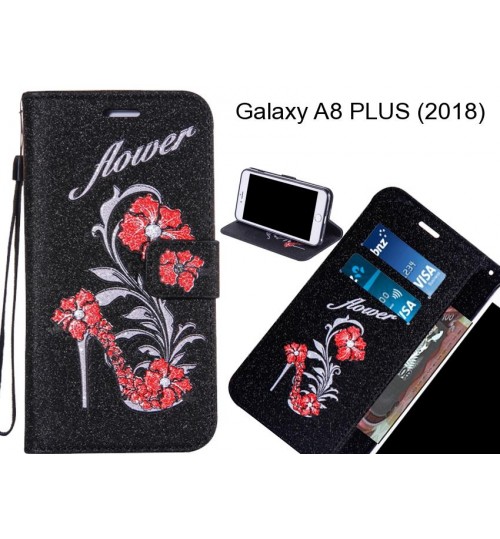 Galaxy A8 PLUS (2018) case Fashion Beauty Leather Flip Wallet Case